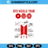 BTS World Tour 2026 Signed Svg Png | Fan Art Cut File for Cricut 3 BTS World Tour 2026 Signed Svg