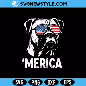 Boxer Dog 'Merica Svg Png
