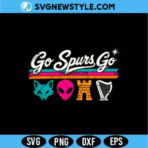 San Antonio Spurs Fox Alien Castle Harper Svg, Png Dxf Eps Instant Download