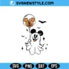 Cute Mickey Ghost With Pumpkin Balloon SVG | Halloween Disney Cut File 3 Cute Mickey Ghost With Pumpkin Balloon SVG