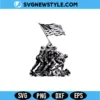 Iwo Jima Flag Raising Engraving Svg