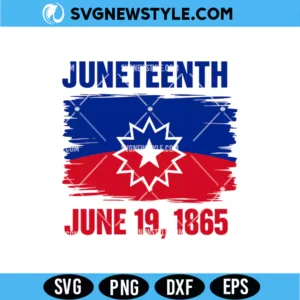 Juneteenth Flag Red White Blue Svg