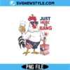 Funny 4th of July Rooster PNG Digital Download | Patriotic Farm Sublimation 3 Funny 4th of July Rooster PNG