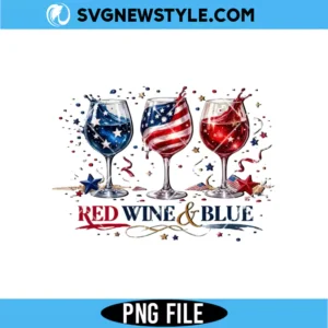 4th Of July wine Png Retro 4th of July Sublimation File Digital Download