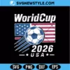Retro USA World Cup 2026 Soccer Svg
