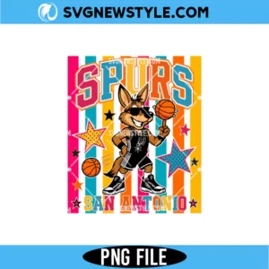 San Antonio Spurs Basketball PNG Gameday Silver Digital Download