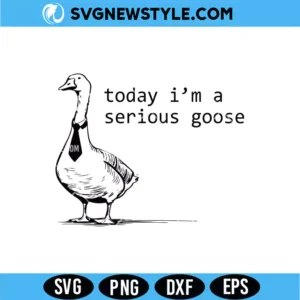 Serious Goose with Tie SVG