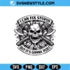 Funny Skull And Axes Svg