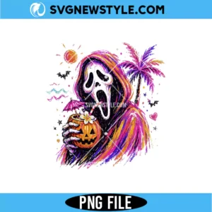 Pink Palm Tree Halloween PNG