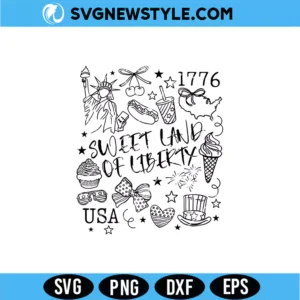 Sweet Land Of Liberty Doodle SVG