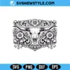 Western Coquette Longhorn Skull SVG Coquette Cut File Digital Download 3 Western Coquette Longhorn Skull SVG