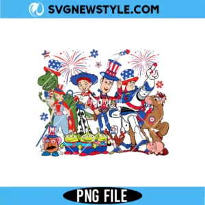 Toy Friends 4th of July PNG