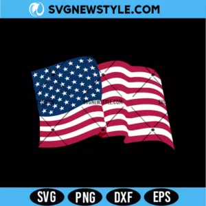Wavy American flag Svg