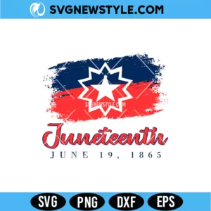 Juneteenth Flag Svg | June 19 Celebration Cut File Digital Download