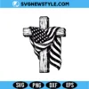 USA Flag Cross Svg Png Dxf | Patriotic Faith Cut File 2 USA Flag Cross Svg