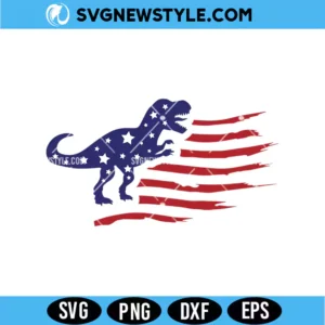 American Flag Dinosaur SVG