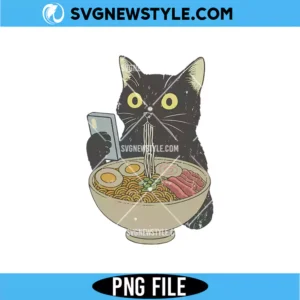 Funny Cat Eating Ramen Png
