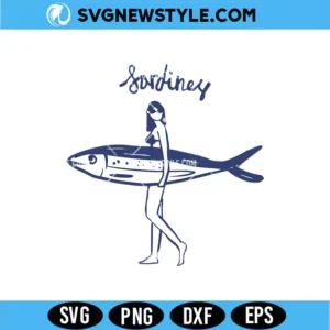 Sardiney SVG PNG Digital Download | Cute Fish Cut File for Cricut