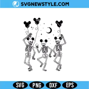 Festive Dancing Skeleton Ears SVG