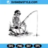 Fishing Skeleton SVG Digital Download | Funny Fisherman Design 3 Fishing Skeleton SVG