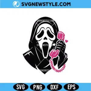 Girly Ghostface SVG Digital Download | Trendy Horror Cut File