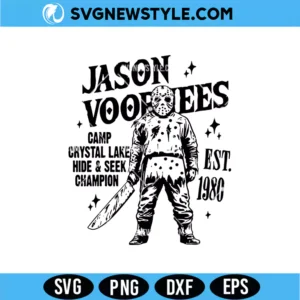 Friday The 13th Slasher Svg Digital Download | Horror Movie Cut File