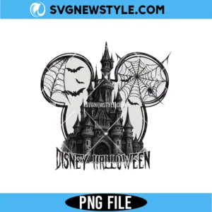 Halloween Mickey Castle PNG Digital Download | Magical Spooky PNG