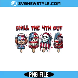 Horror Movie Popsicle 4th July PNG Digital Download | Creepy Summer PNG