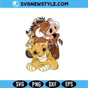 Simba Timon and Pumbaa SVG