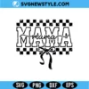 Mama Checkered Bow SVG