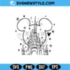 Magic Castle Mickey Ear Silhouette SVG Digital Download | Magical Vacation Cut File 3 Magic Castle Mickey Ear Silhouette SVG