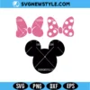 Minnie Mouse Bow and Ears SVG | Cute Character Silhouette Cut File for Cricut 2 Minnie Mouse Bow and Ears SVG