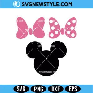 Minnie Mouse Bow and Ears SVG