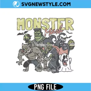 Vintage Frankenstein Ghost Witch Png