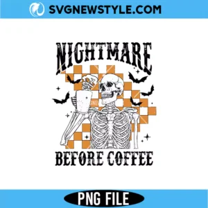 Nightmare Before Coffee Skeleton PNG