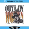 Western Outlaw Cowgirl PNG Digital Download | Retro Vibe Shirt Design 2 Western Outlaw Cowgirl PNG