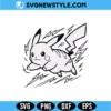 Pikachu Lightning Action SVG Digital Download | Action Gaming Cut File 3 Pikachu Lightning Action SVG