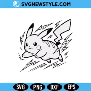 Pikachu Lightning Action SVG