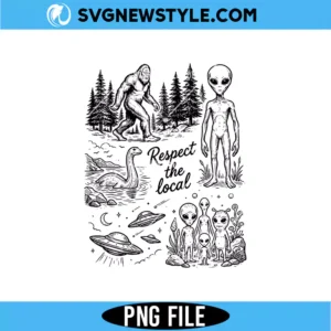 Respect the Local PNG Digital Download | Modern Street Style Printable