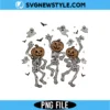 Retro Dancing Skeleton Halloween Png Digital Download | Vintage Spooky Graphic 2 Retro Dancing Skeleton Halloween Png