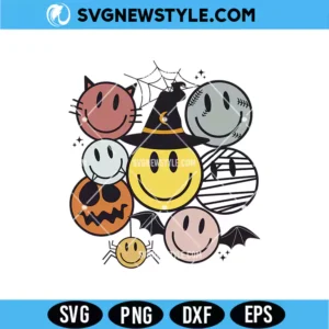 Halloween Smiley Faces Svg