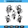 Ripped Skin Skull SVG Bundle | Gritty Skull Cut Files for Cricut & Silhouette 2 Ripped Skin Skull SVG Bundle