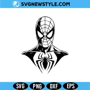 Spider-Man Bust SVG - Superhero Mask and Emblem Vector Design