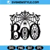Spooky Boo Door Hanger SVG | Halloween Door Decor Cut File for Cricut 3 Spooky Boo Door Hanger SVG
