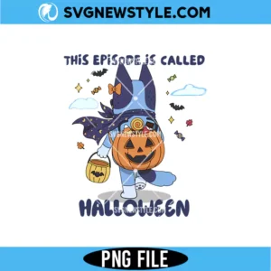 Bluey Halloween Character PNG | Cute Spooky Cartoon High Resolution PNG