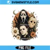 Ghostface Jason Michael Myers Floral PNG Digital Download | Spooky Horror Graphic 3 Ghostface Jason Michael Myers Floral PNG