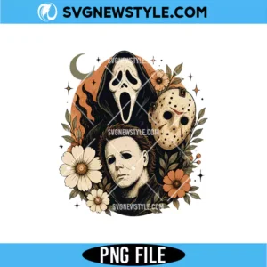 Ghostface Jason Michael Myers Floral PNG