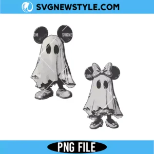 Vintage Mickey Minnie Halloween Couple Png Digital Download | Retro Magical Png