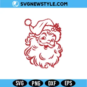 Vintage Santa Face SVG