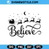 Believe Christmas Ornament SVG | Instant Download for DIY Crafts 3 Believe Christmas Ornament SVG